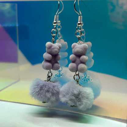 Lavender Bears | Small Earrings