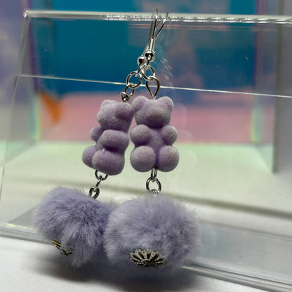 Lavender Bears | Small Earrings